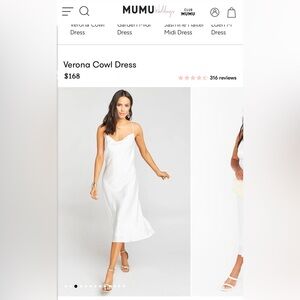 Brand new never worn white satin bridal shower dress from show me your mumu